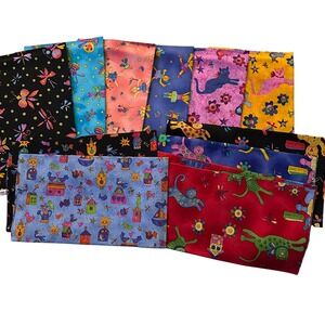 Benartex Mary Lou Weidman Krazy Kats Fabric Fat Quarter Lot 11pc Whimsical Quilt